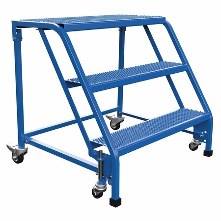 VESTIL 30 H Steel PW Ladder, Perforated, 3 Step, No Rail, 3 in Steps LAD-PW-32-3-P-NHR